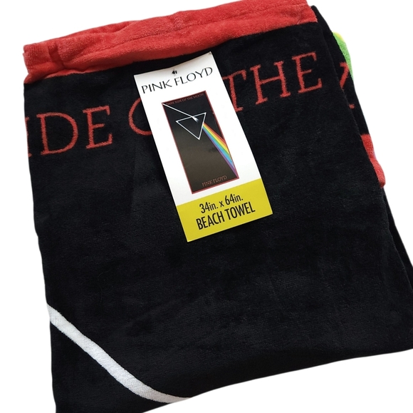 Y2K New Pink Floyd Dark Side Of The Moon Beach Bath Pool Towel Cotton - Picture 1 of 3